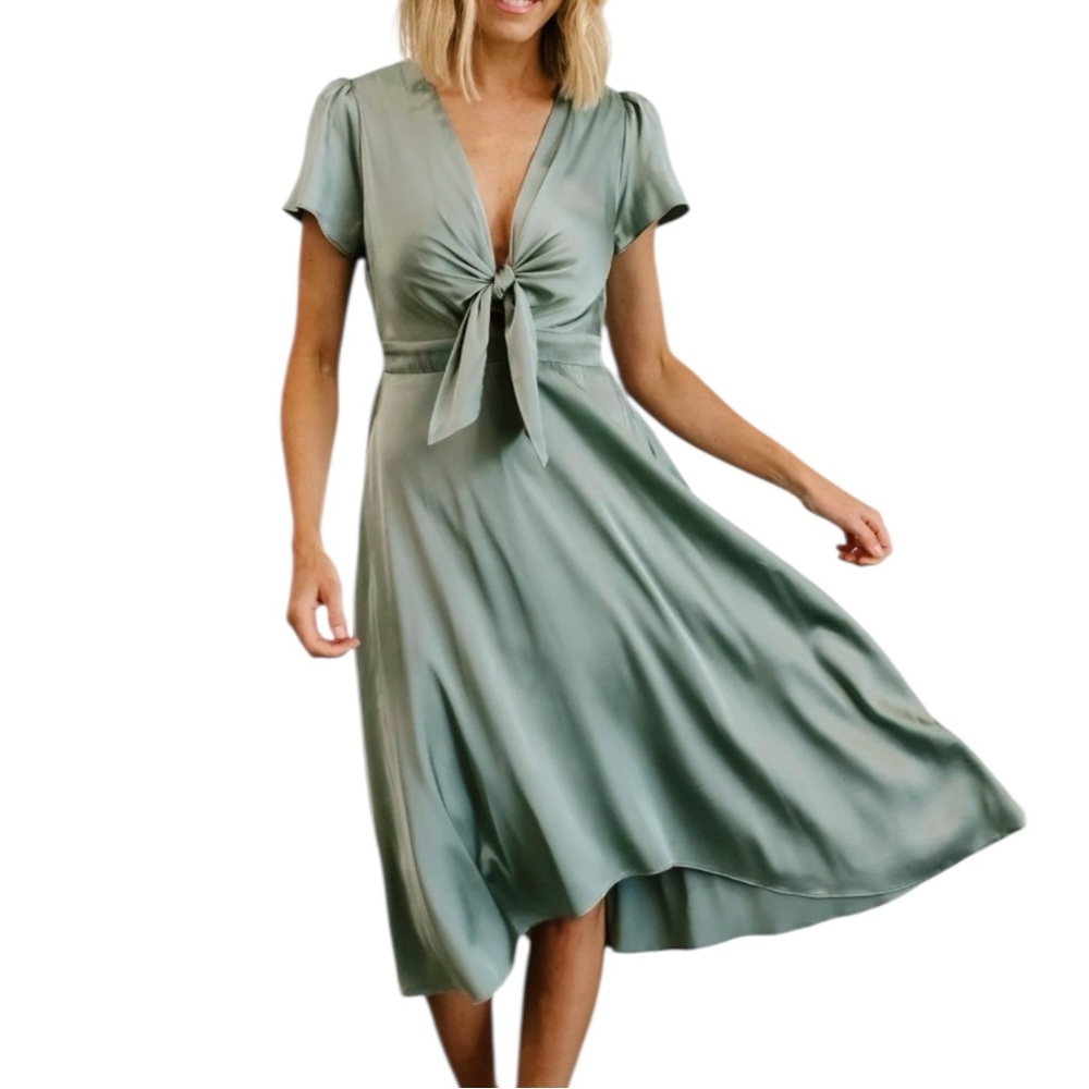 NWT Baltic Born Satin Green Dress